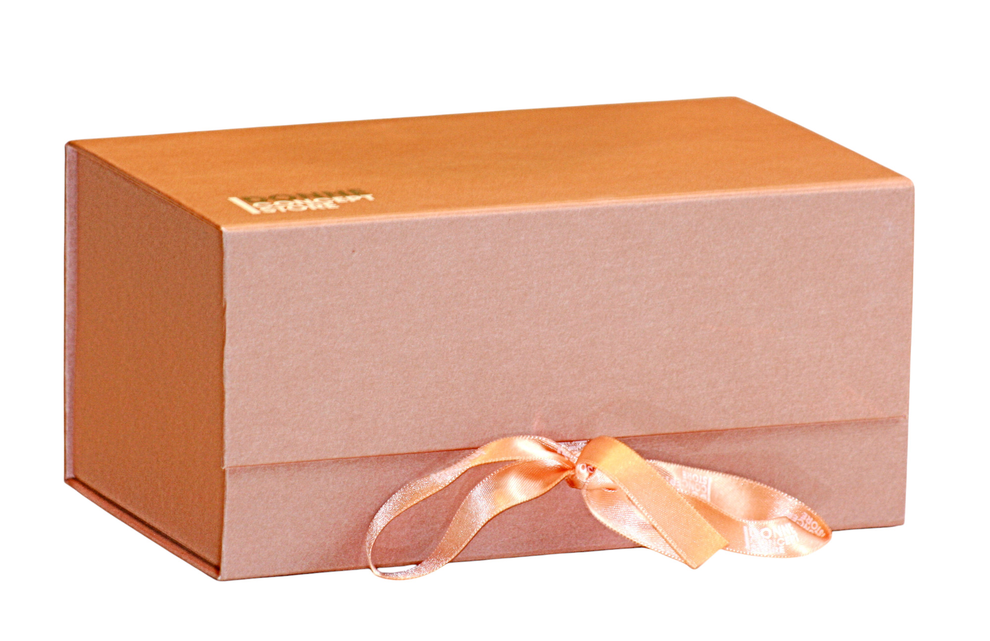 boîte en carton l- ruban satin rose
