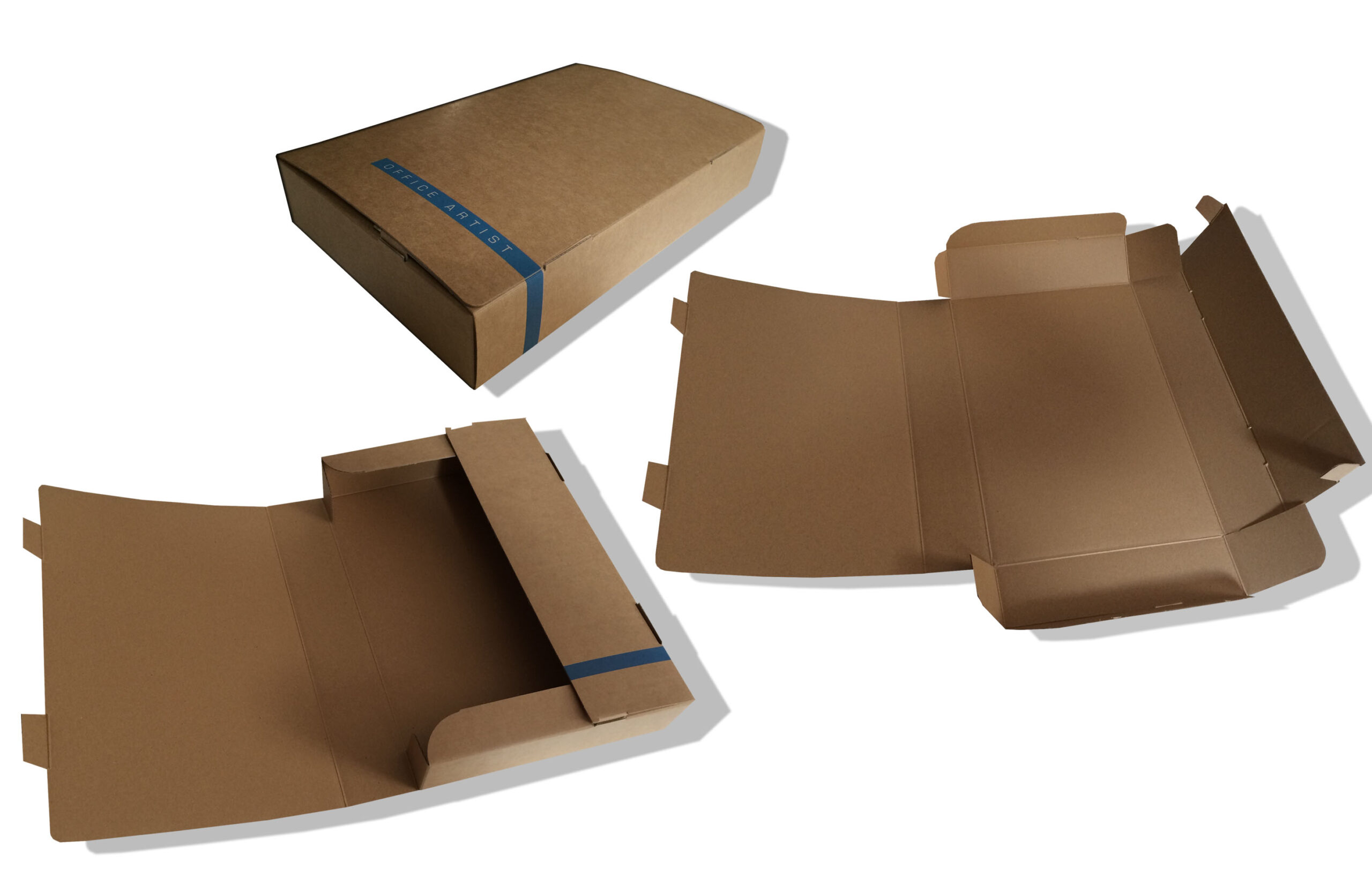 Boîte carton brun recyclé –