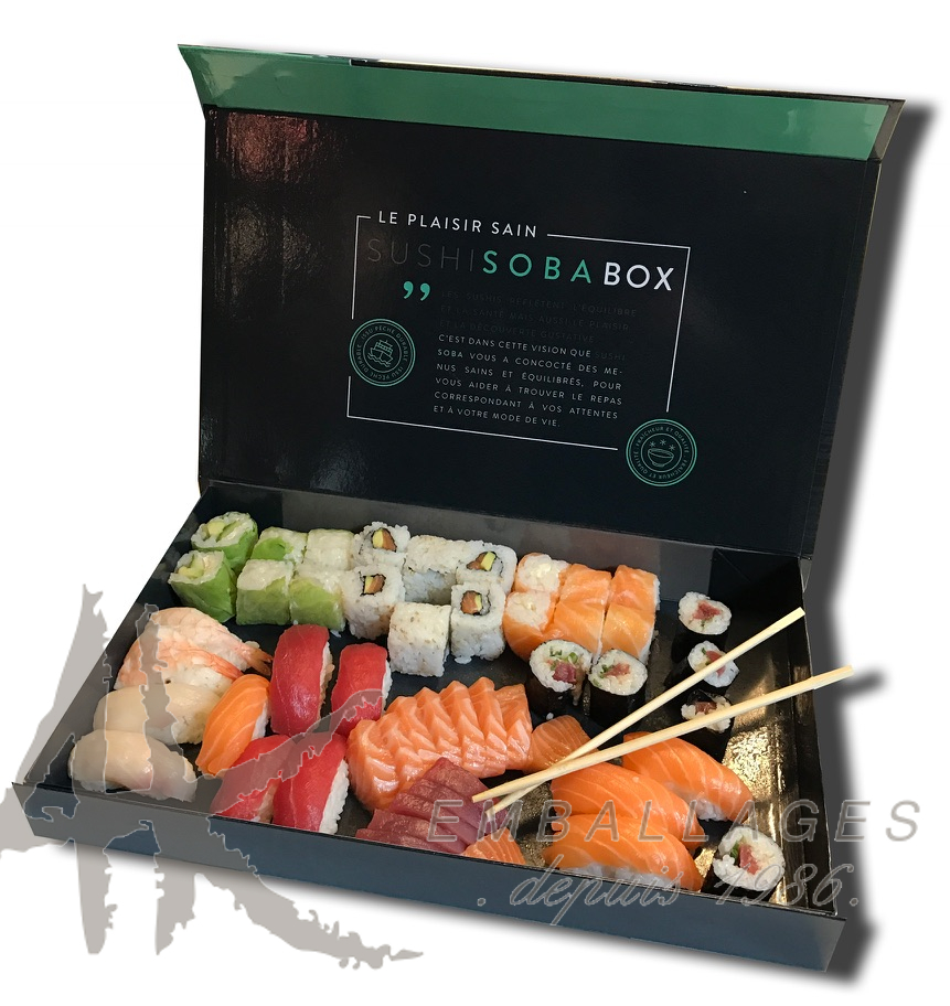 boite carton pour sushi