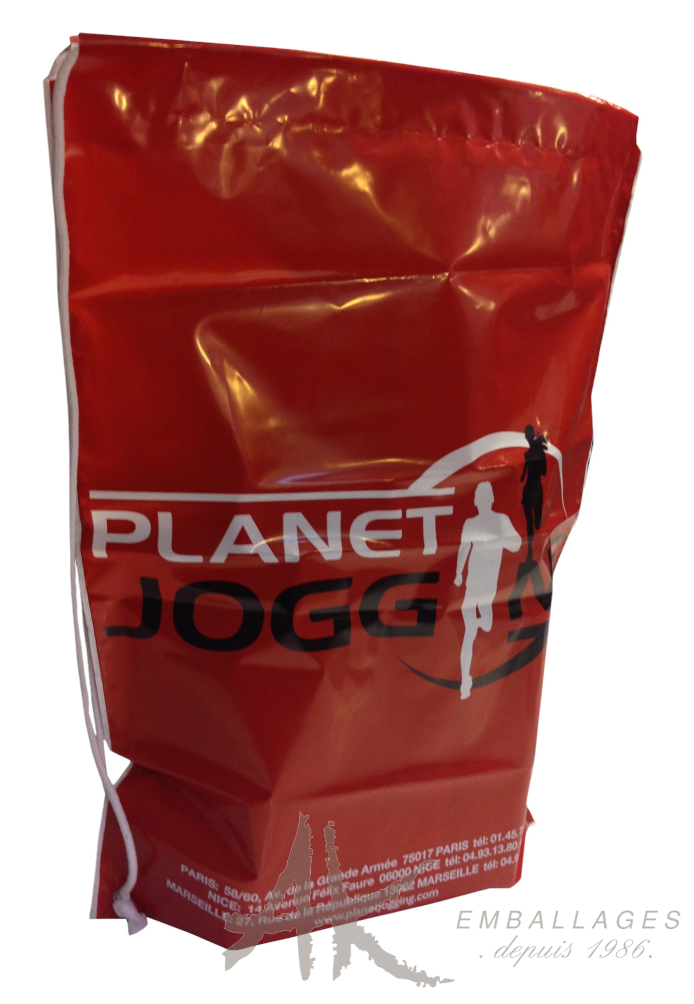 sac plastique sur mesure pour marathon running