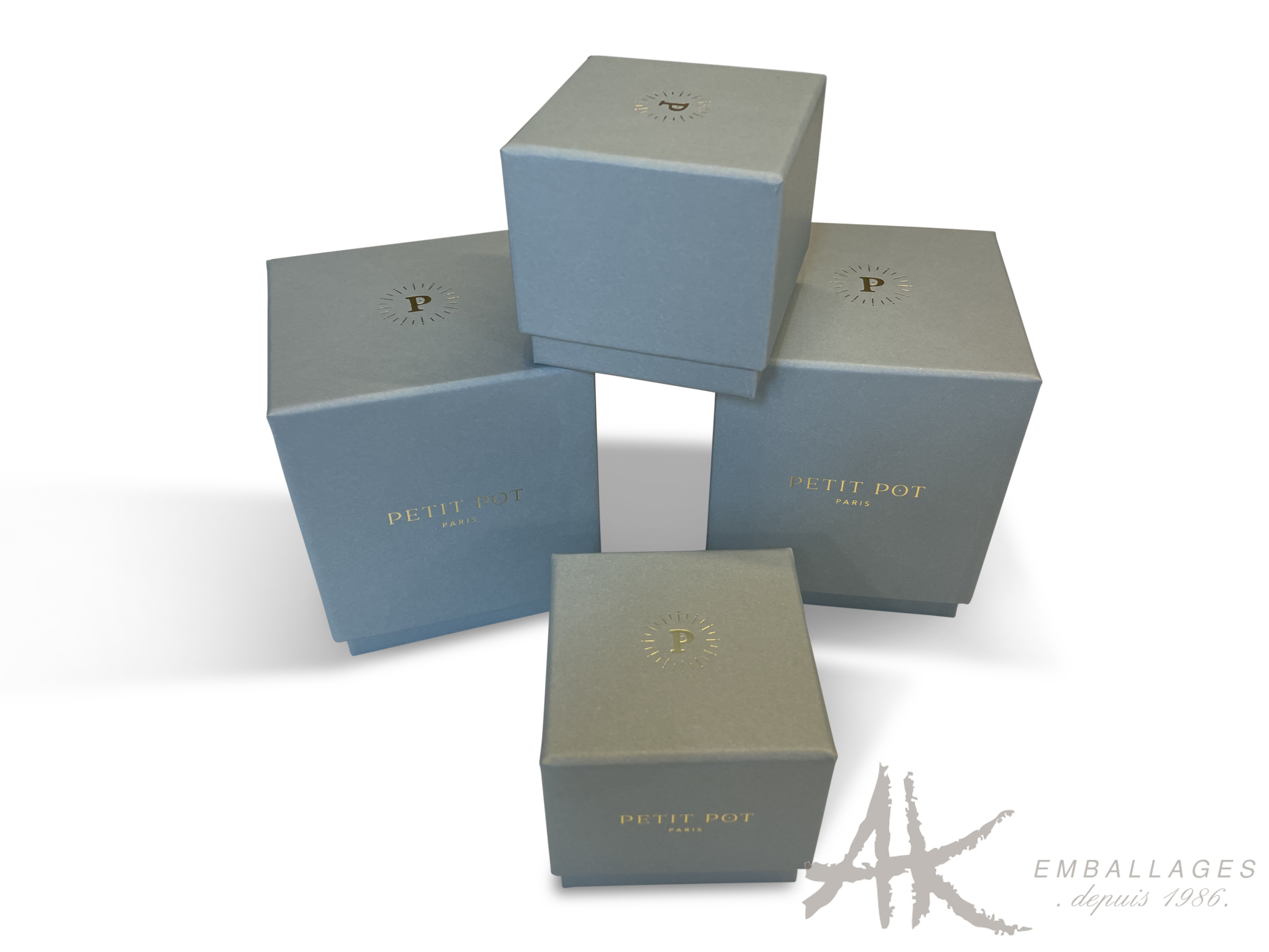 coffret carton ouverture cloche impression à chaud