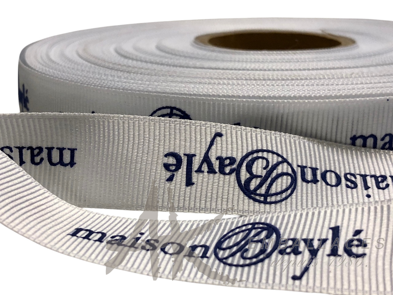 ruban gros grain blanc