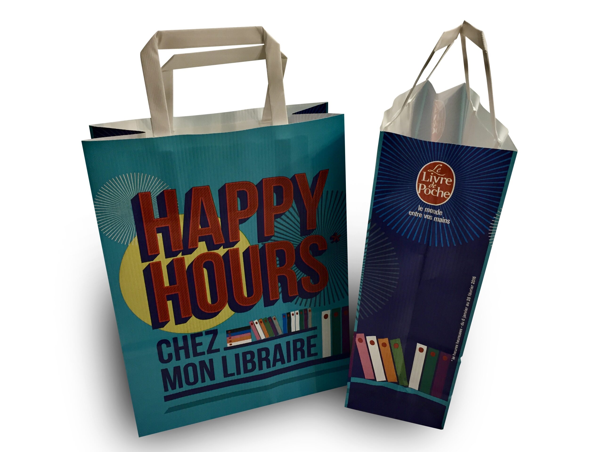 sac papier HAPPY HOURS LIBRAIRIE HACHETTE