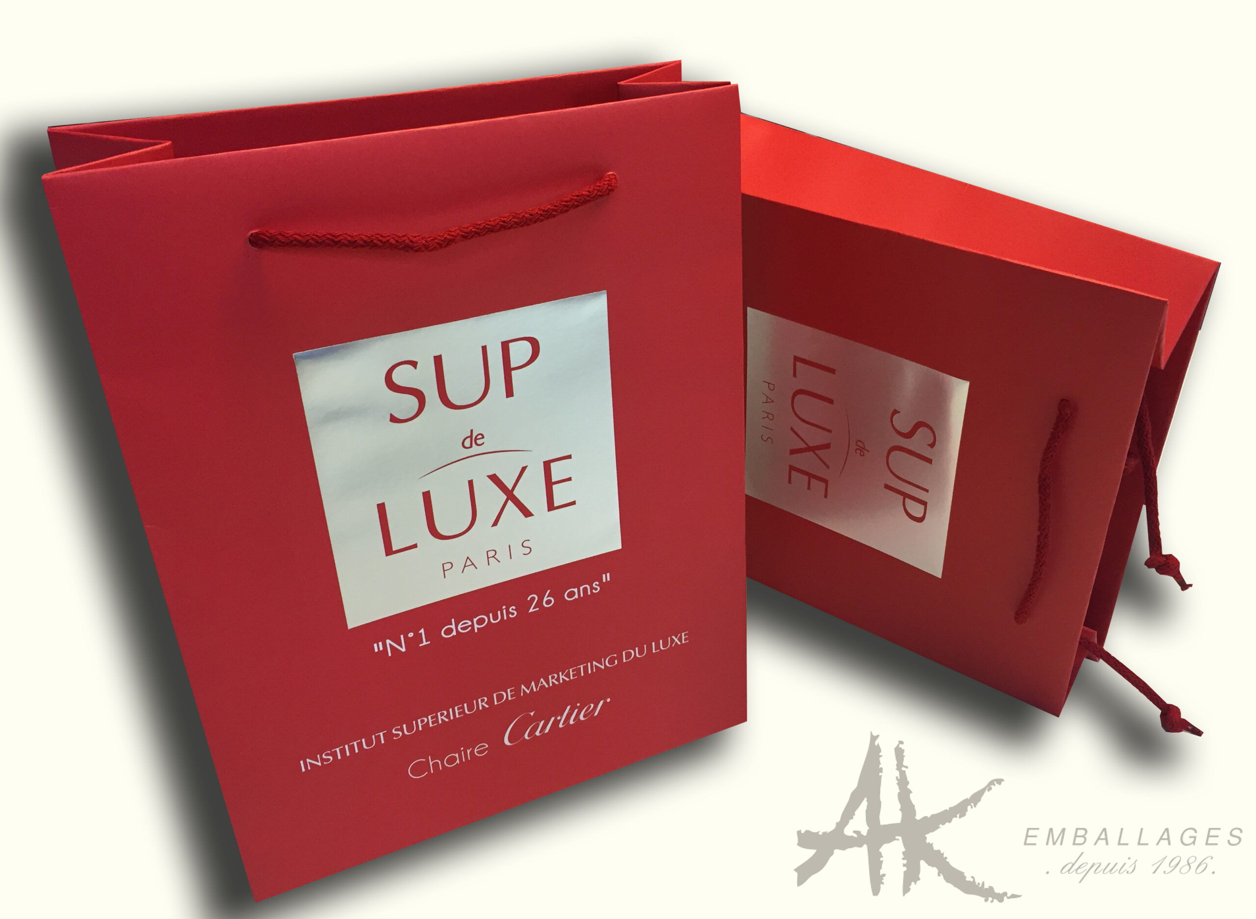 sac papier rouge SUP DE LUXE