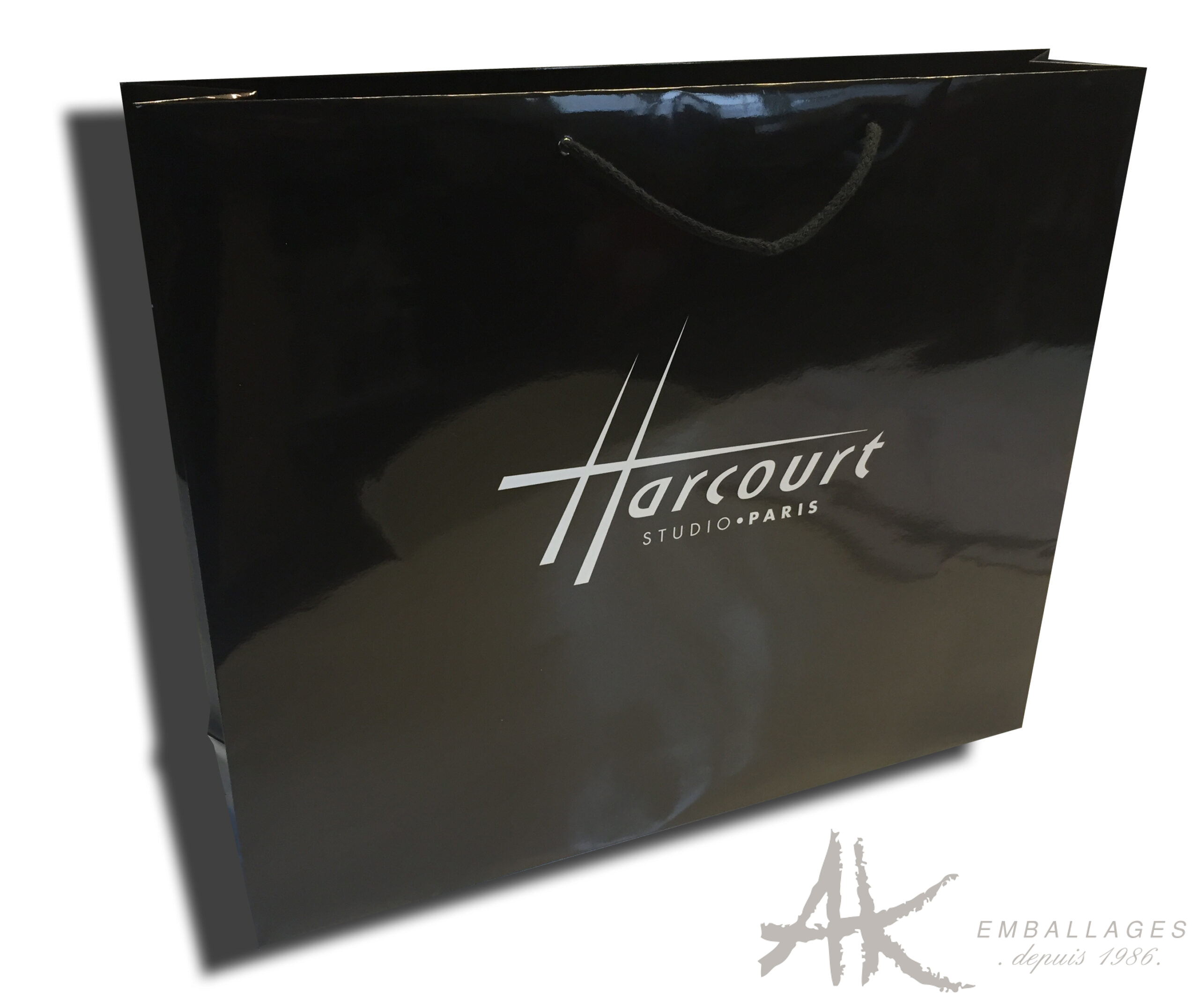 sac papier noir HARCOURT