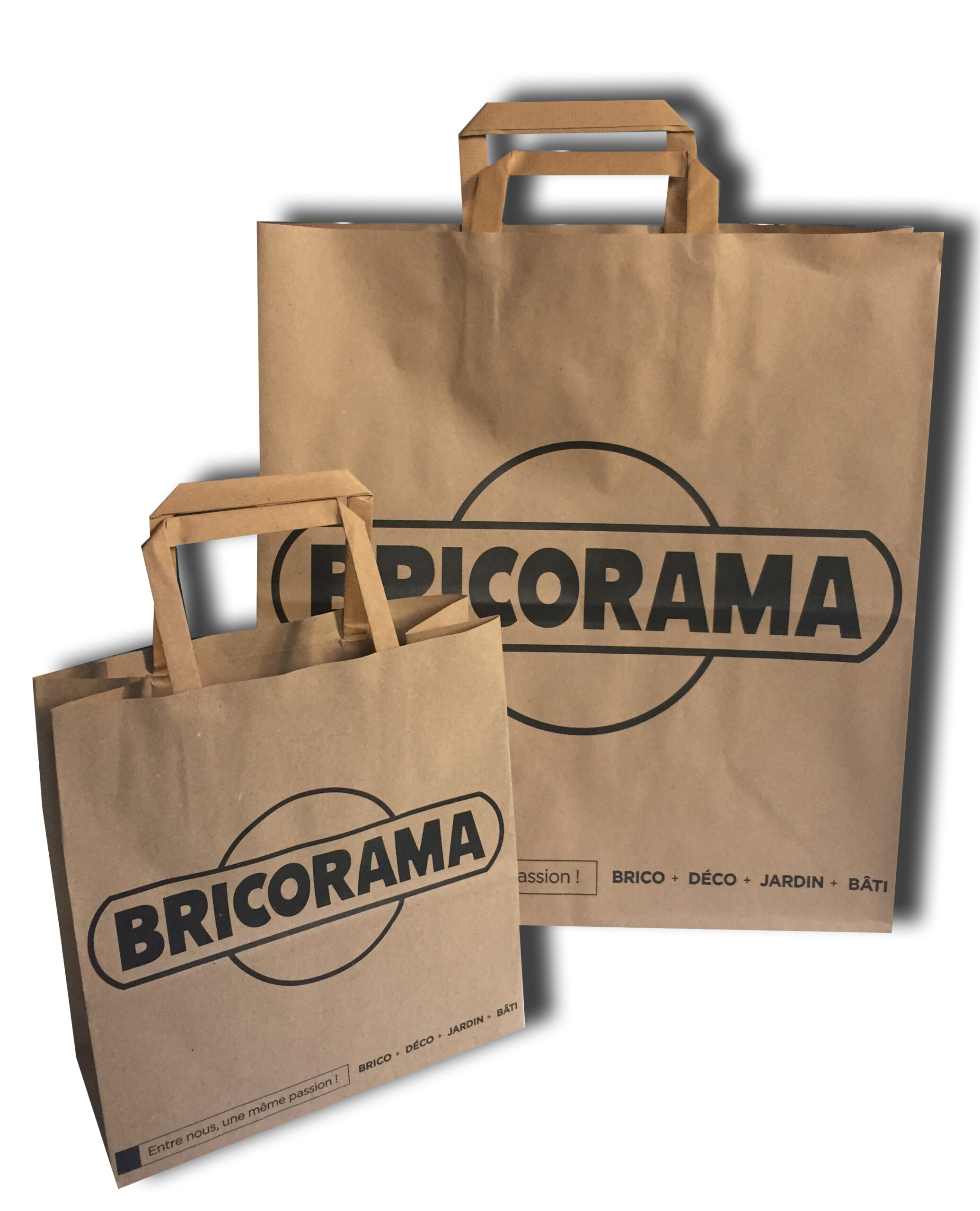 sac papier kraft brun publicitaire BRICORAMA