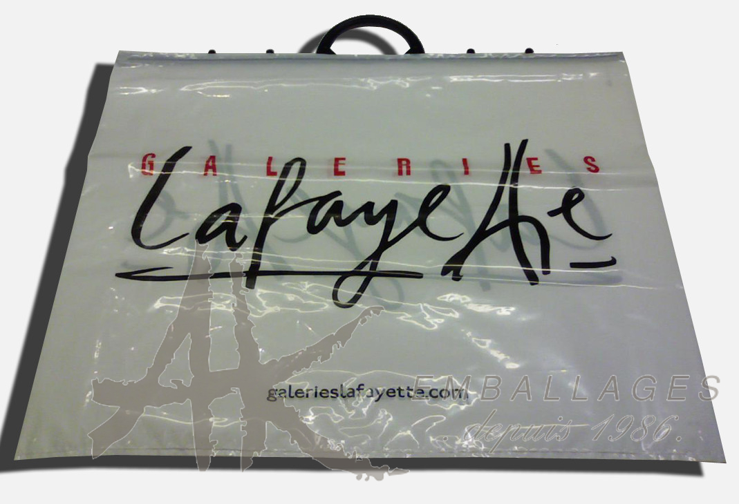 sac plastique poignée rigide - imprimé GALLERIES LAFAYETTE